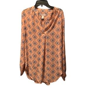 Loft Outlet V-neck Blouse in Pink XS